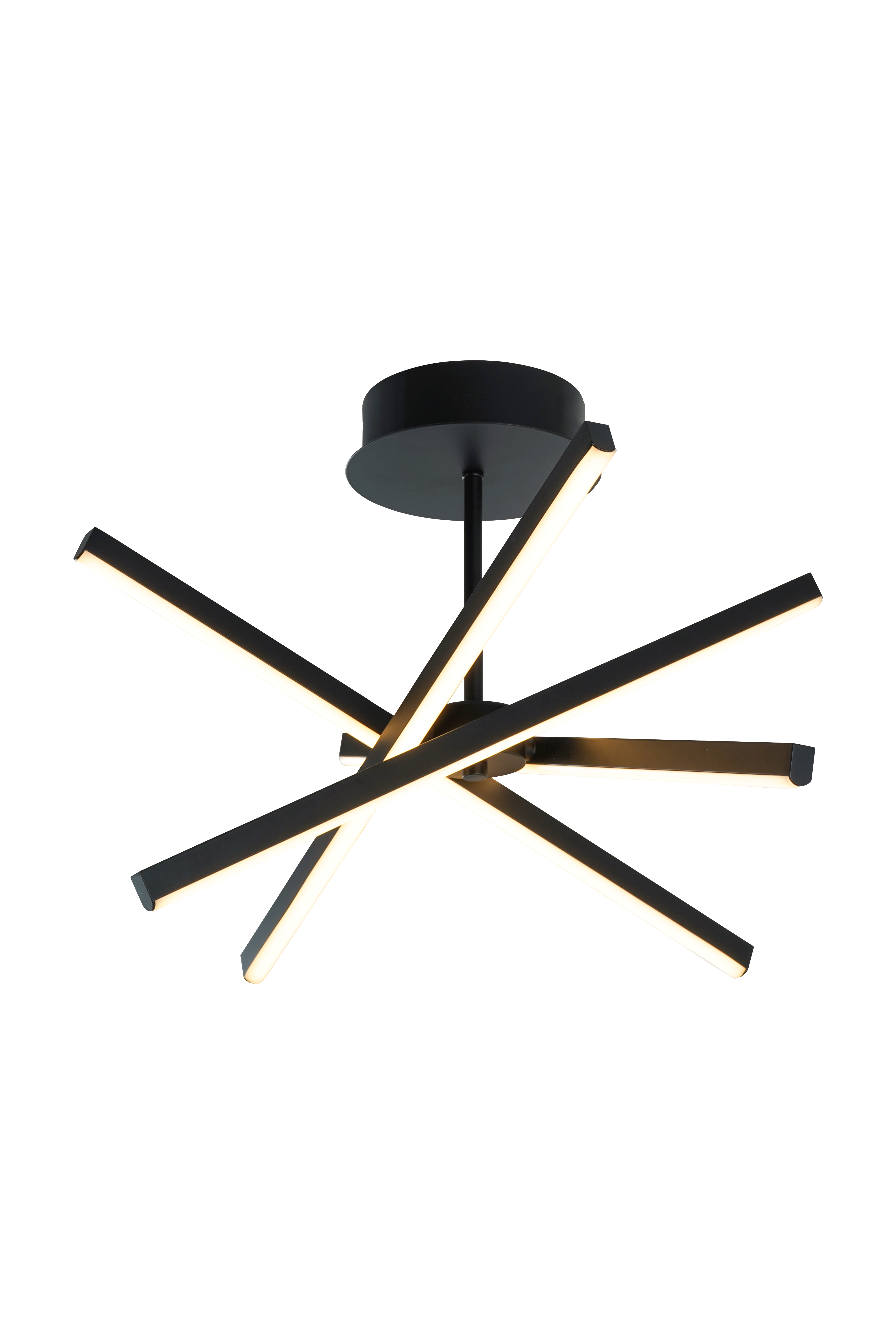 Shane Modern Semi Flush Black Light Fixture