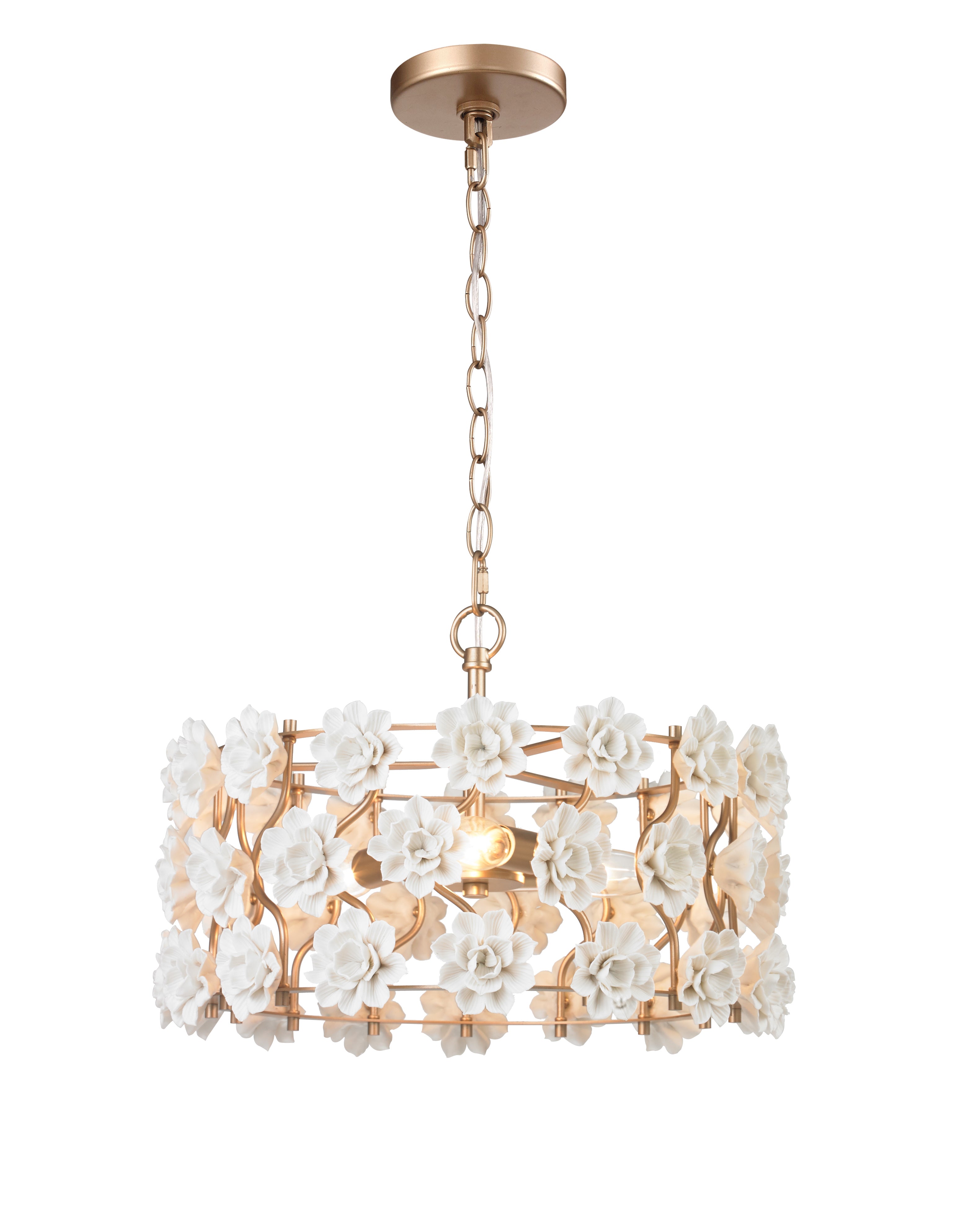 Bianca 3 Light Gold Chandelier