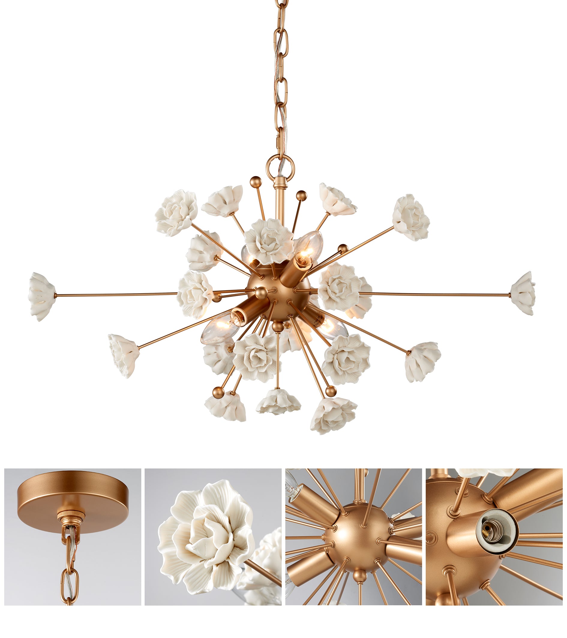 Bianca 4 Light Gold chandelier