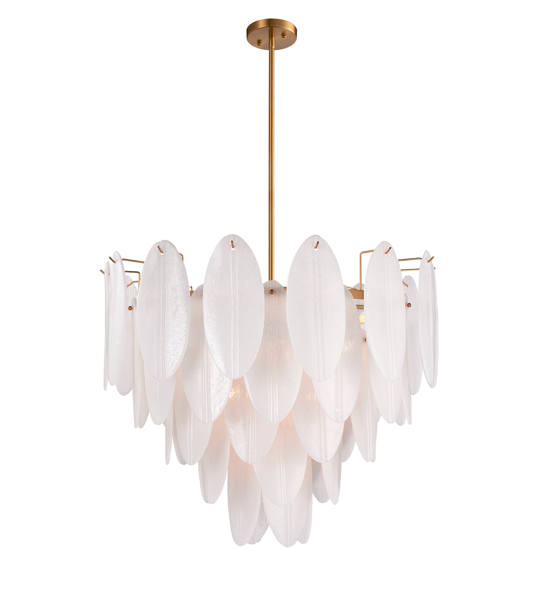 Gracey White Glass Chandelier