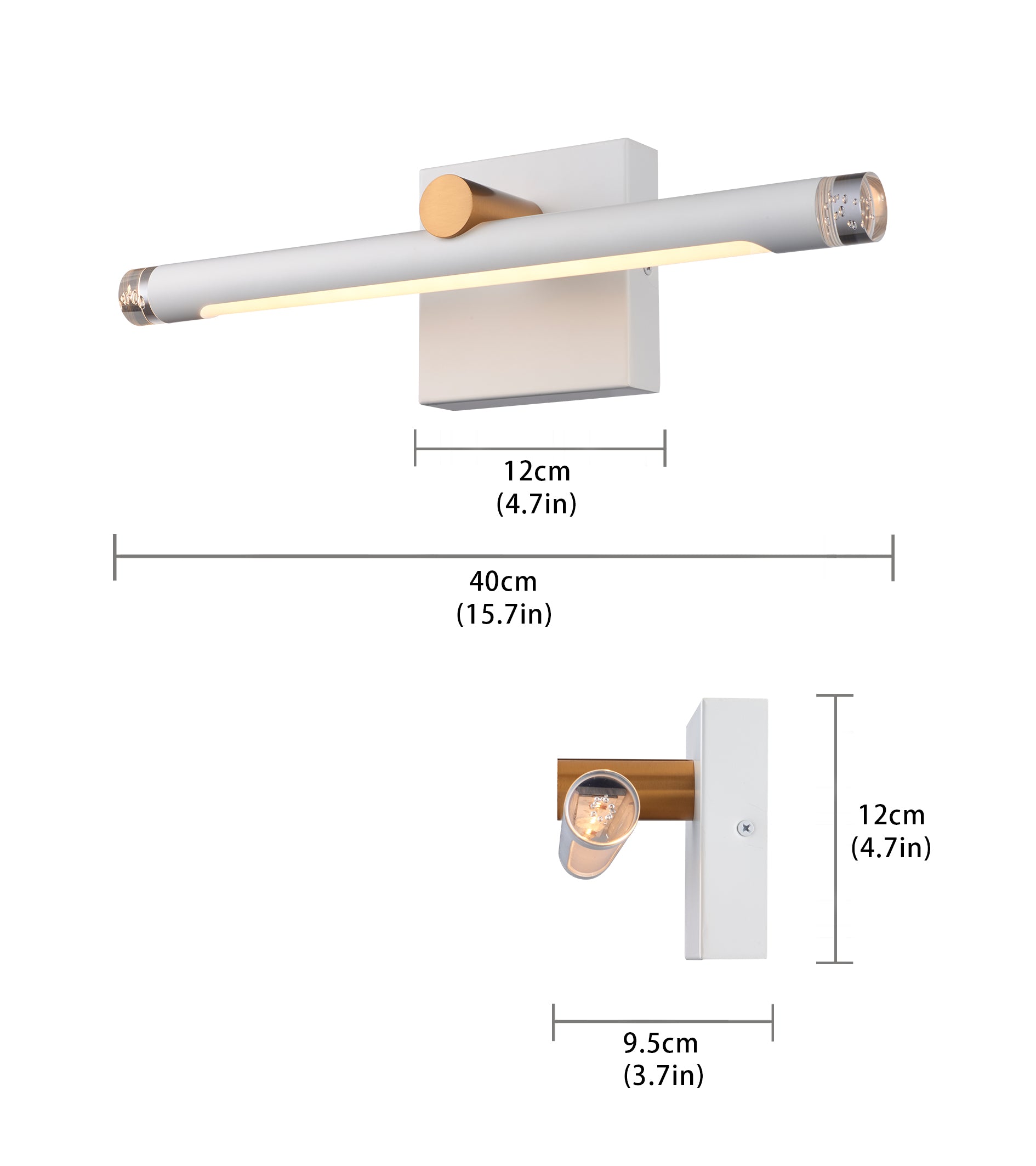 Amara White LED Vanity Light