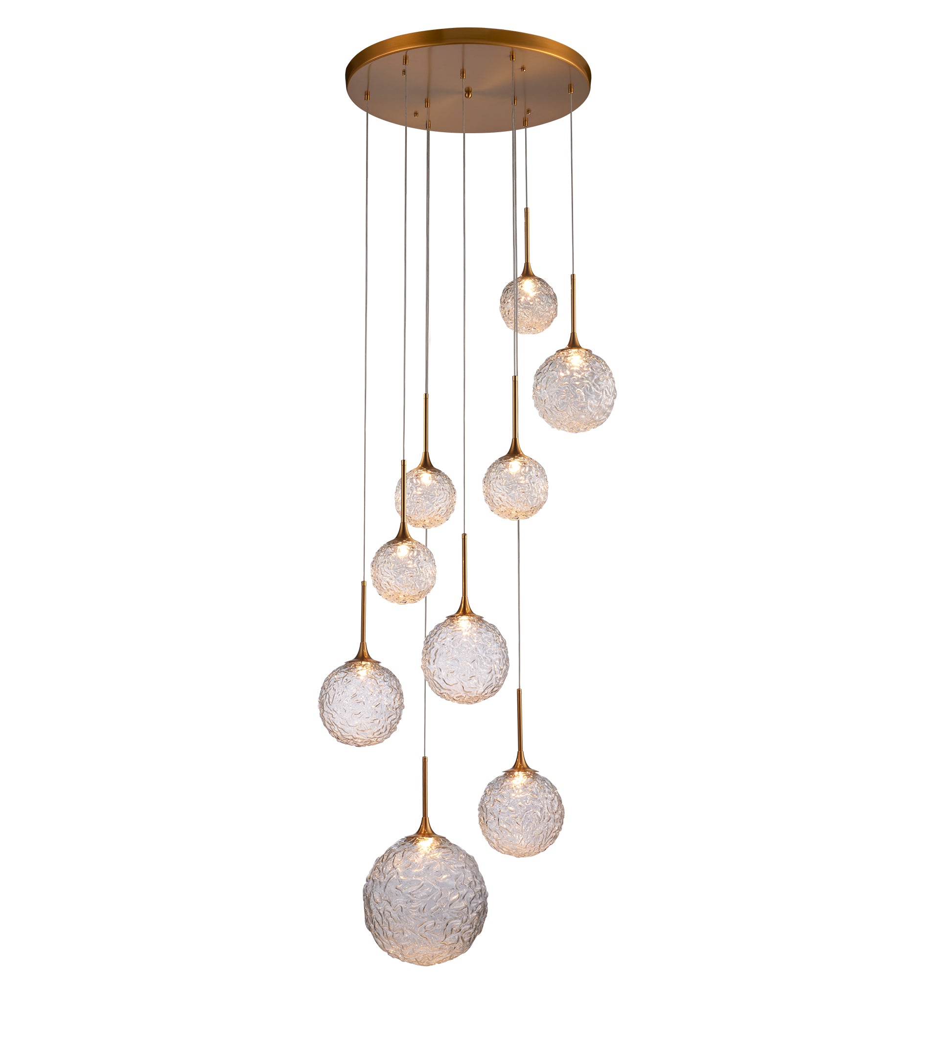 Alessandro Brass Gold Chandelier