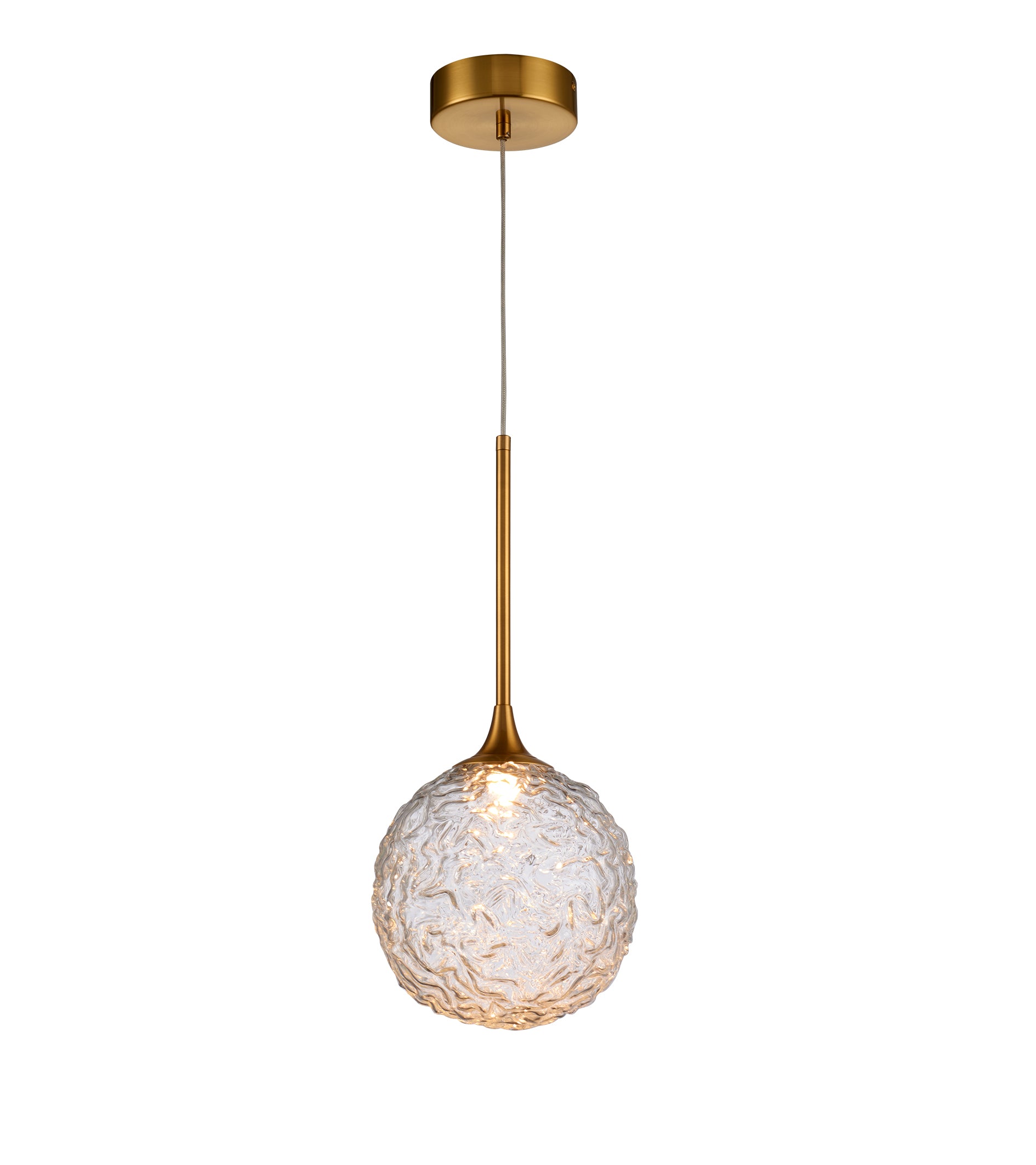 Alessandro Satin Brass Pendant Light